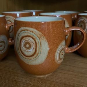 Denby “Fire Chili” large mugs (Set of 4 or 8)